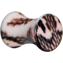 Load image into Gallery viewer, 4G Blushing Snake Skin Acrylic Saddle Plug
