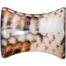 Load image into Gallery viewer, 2G Blushing Snake Skin Acrylic Saddle Plug

