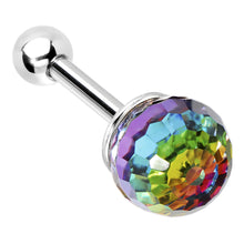 Load image into Gallery viewer, Crystal Aurora Rainbow Ball CartilageTragus Earring
