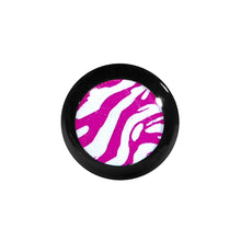 将图片加载到图库查看器，2G Acrylic Pink White Zebra Saddle Plug
