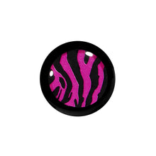 Load image into Gallery viewer, 00G Acrylic Pink Black Zebra Saddle Plug

