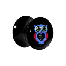 将图片加载到图库查看器，9/16 Acrylic Heart Owl Saddle Plug
