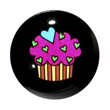 Load image into Gallery viewer, 9/16 Acrylic Single Flare Heart Sprinkle Cupcake Plug
