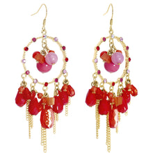 Load image into Gallery viewer, Captivating Coral Chandelier Earrings

