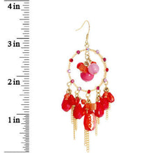 Load image into Gallery viewer, Captivating Coral Chandelier Earrings
