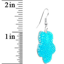 将图片加载到图库查看器，Chic Blue Flower Dangle Earrings

