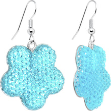 将图片加载到图库查看器，Chic Blue Flower Dangle Earrings
