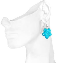 将图片加载到图库查看器，Chic Blue Flower Dangle Earrings
