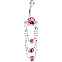 Load image into Gallery viewer, Pretty in Pink Dangle Belly Ring
