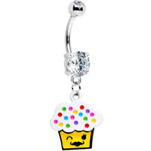 Load image into Gallery viewer, Colorful Sprinkles Mustache Cupcake Belly Ring
