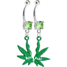 将图片加载到图库查看器，Best Buds Pot Leaf Best Friends Belly Ring Set
