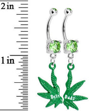 将图片加载到图库查看器，Best Buds Pot Leaf Best Friends Belly Ring Set
