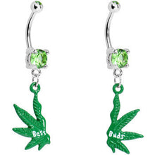 将图片加载到图库查看器，Best Buds Pot Leaf Best Friends Belly Ring Set
