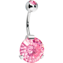 Load image into Gallery viewer, 10mm Spiral Rose Crystal Belly Ring Created with Crystals
