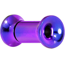 Load image into Gallery viewer, 6G Purple Anodized Titanium Steel Internally Threaded Screw Fit Plug
