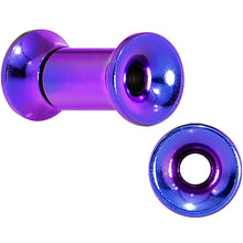 Load image into Gallery viewer, 6G Purple Anodized Titanium Steel Internally Threaded Screw Fit Plug
