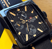 Load image into Gallery viewer, Men's Waterproof Watch With Leather Belt And Chronometers  Retro Style Unique Shape Excellent Gift
