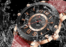 Load image into Gallery viewer, Men's Waterproof  Sport Watch With Leather  Belts  And Large Numbers Details Unique Design Perfect Gift
