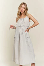 Load image into Gallery viewer, New Summer Drawstring Slit Back Cargo Dress For Women – Stylish, Practical, Modern, Trendy, Perfect for Casual Outings
