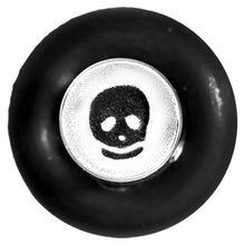 Load image into Gallery viewer, 8G Clear Acrylic Glitter Black Skull Confetti Taper

