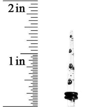 Load image into Gallery viewer, 8G Clear Acrylic Glitter Black Skull Confetti Taper

