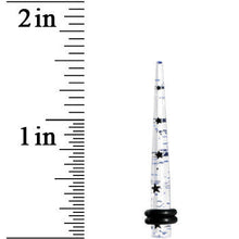 Load image into Gallery viewer, 6G Clear Acrylic Glitter Black Star Confetti Taper
