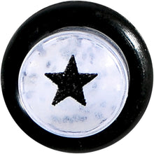 Load image into Gallery viewer, 2G Clear Acrylic Glitter Black Star Confetti Taper
