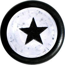 Load image into Gallery viewer, 00G Clear Acrylic Glitter Black Star Confetti Taper

