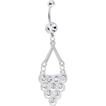 将图片加载到图库查看器，Crystalline Gem Lavish Lace Cascade Dangle Belly Ring

