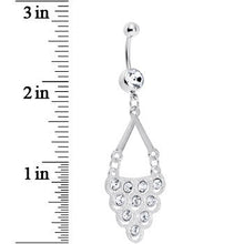 将图片加载到图库查看器，Crystalline Gem Lavish Lace Cascade Dangle Belly Ring
