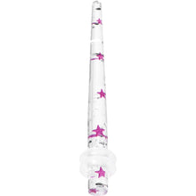 Load image into Gallery viewer, 8G Clear Acrylic Glitter Purple Star Confetti Taper
