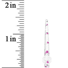 Load image into Gallery viewer, 8G Clear Acrylic Glitter Purple Star Confetti Taper
