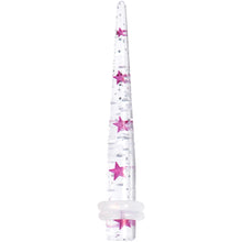 Load image into Gallery viewer, 4G Clear Acrylic Glitter Purple Star Confetti Taper
