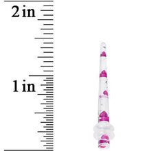 Load image into Gallery viewer, 8G Clear Acrylic Glitter Purple Heart Confetti Taper
