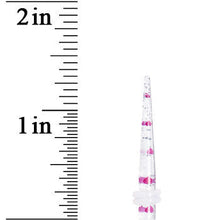 Load image into Gallery viewer, 6G Clear Acrylic Glitter Purple Heart Confetti Taper
