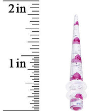 Load image into Gallery viewer, 4G Clear Acrylic Glitter Purple Heart Confetti Taper
