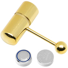 将图片加载到图库查看器，Gold Titanium LIX Vibrator Tongue Ring
