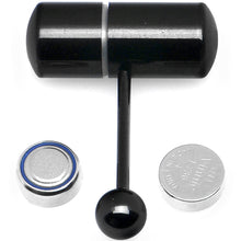 将图片加载到图库查看器，Black Titanium LIX Vibrator Tongue Ring

