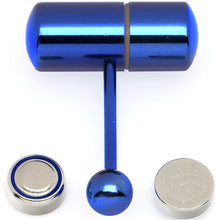 将图片加载到图库查看器，Blue Titanium LIX Vibrator Tongue Ring

