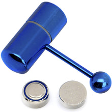 将图片加载到图库查看器，Blue Titanium LIX Vibrator Tongue Ring
