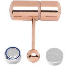 将图片加载到图库查看器，Rose Gold Titanium LIX Vibrator Tongue Ring
