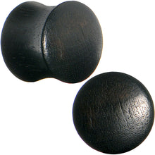 将图片加载到图库查看器，1/2 Solid Organic Black Areng Wood Saddle Plug Set
