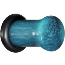 将图片加载到图库查看器，2G Teal Marble Swirl Acrylic Single Flare Plug Set
