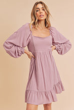 Load image into Gallery viewer, New Summer Ruffled Hem Square Neck Balloon Sleeve Mini Dress For Women - Trendy, Feminine &amp; Chic with Playful Details

