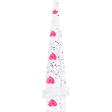 Load image into Gallery viewer, Clear Acrylic Glitter Pink Heart Confetti Taper 8G to 16mm
