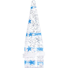 Load image into Gallery viewer, 5/8 Clear Acrylic Glitter Blue Star Confetti Taper
