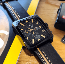 Load image into Gallery viewer, Men's Waterproof Watch With Leather Belt And Chronometers  Retro Style Unique Shape Excellent Gift
