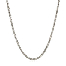 将图片加载到图库查看器，2.1mm 14k White Gold Round Wheat Chain
