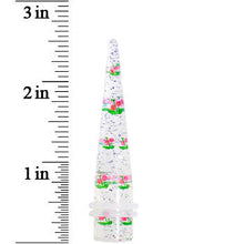 Load image into Gallery viewer, 1/2 Clear Acrylic Glitter Pink Cherry Confetti Taper
