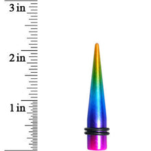 将图片加载到图库查看器，00G Acrylic Electric Rainbow Straight Taper
